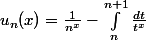 u_n(x)=\frac{1}{n^x}-\int_{n}^{n+1}{\frac{dt}{t^x}}